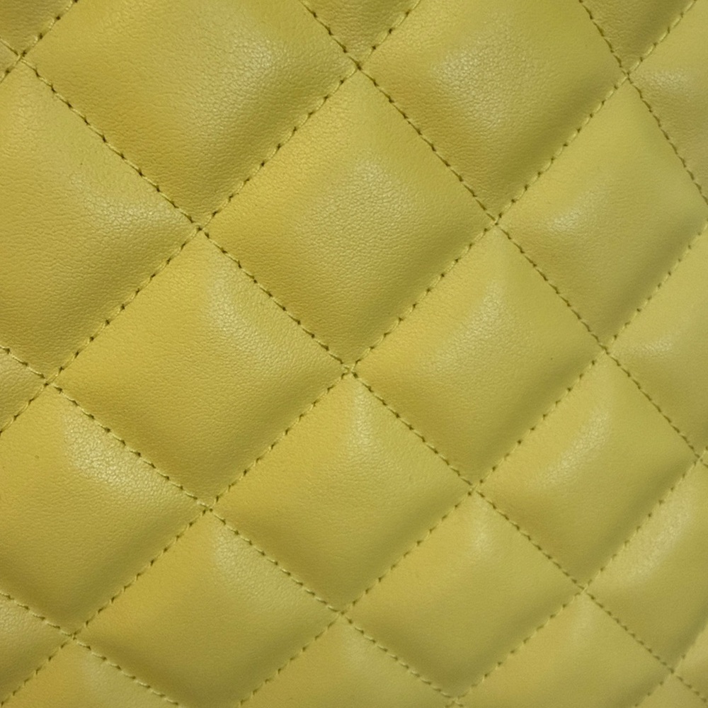 NWT St. John leather Yellow Quilted Shoulder Bag - Picture 10 of 10